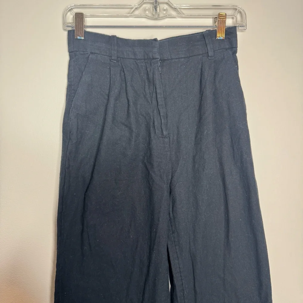 Abercrombie & Fitch Sloane Tailored Linen-Blend Pant Black XS